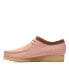 Clarks Wallabee 26171990 Mens Pink Leather Oxfords & Lace Ups Casual Shoes