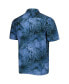 Фото #4 товара Men's Blue Atlanta Braves Bahama Coast Luminescent Fronds IslandZone Button-Up Camp Shirt