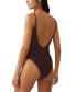 Фото #1 товара Women's Textured Scoop Neck One Piece Swimsuit