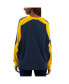 ფოტო #2 პროდუქტის Women's Navy, Gold West Virginia Mountaineers Smash Oversized Long Sleeve T-shirt