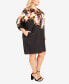 Plus Size Lily Placement Relaxed Fit Mini Dress