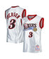 Men's Allen Iverson Platinum Philadelphia 76ers 2000-01 Hardwood Classics 75th Anniversary Swingman Jersey