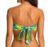 Beach Riot Deco Multi Color Floral Bandeau Ties Back Bikini Top Swimwear Size S