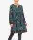 Фото #1 товара Women's Paisley Flower Embroidered Sweater Dress