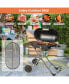 Фото #2 товара Portable Propane Grill Folding Gas Grill Griddle with Wheels & Side Shelf