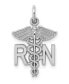 ფოტო #1 პროდუქტის Registered Nurse Charm in 14k White Gold