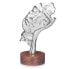 Декоративная фигура Лицо Серебристый Деревянный Металл 16,5 x 26,5 x 11 cm
