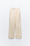 Rustic high-waist trousers