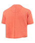 ფოტო #3 პროდუქტის Women's Orange Distressed Miami Hurricanes Edith Vintage-Like Burnout Crop T-shirt