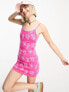 Obey margo tank dress in pink