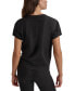 ფოტო #2 პროდუქტის Women's Cotton Stud Logo Knot-Front T-Shirt