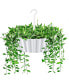 122635 Hanging Sunny Lace Pattern Planter White - 10in