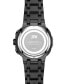 ფოტო #2 პროდუქტის Men's Heist Multifunction Black Stainless Steel Watch, 45mm