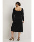 Фото #2 товара Boden Velvet Jersey Midi Dress Women's