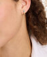 Gold-Tone Small Cubic Zirconia & Stone Huggie Hoop Earrings, 0.47"