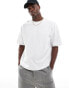 ASOS DESIGN oversized boxy t-shirt with shoulder seam detailing in white