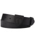 Men's Shield-Buckle Leather Belt