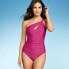 Фото #1 товара Women's One Shoulder Twist One Piece Swimsuit - Shade & Shore Purple XS