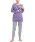 ფოტო #2 პროდუქტის Maternity Zoie Nursing 2-Piece Pajama Set