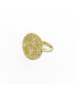 ფოტო #1 პროდუქტის Round Rosette Medallion Coin Statement Ring Gold