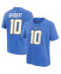 ფოტო #1 პროდუქტის Youth Boys and Girls Justin Herbert Powder Blue Los Angeles Chargers Player Name and Number T-shirt