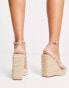 Фото #6 товара Madden Girl Hillaire rafia wedge heeled sandal in clear