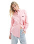 Фото #2 товара Tommy Jeans badge boyfriend shirt in pink