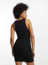 Фото #4 товара ASOS DESIGN Tall ribbed scoop neck vest mini dress in black