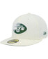 Фото #4 товара Men's Cream New York Jets Chrome Dim 59FIFTY Fitted Hat