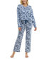 ფოტო #1 პროდუქტის Women's 2-Pc. Whisperluxe Printed Pajamas Set