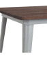 Фото #8 товара Ardennes 31.5 Steel Indoor Contemporary Table With Square Rustic Wood Top