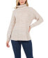 Фото #1 товара Studio Women's Round Hem Marled Lurex Turtleneck Sweater