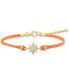 Фото #1 товара Diamond Accent North Star Cord Bracelet in 14k Gold-Plated Sterling Silver