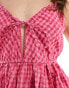 Фото #2 товара ASOS DESIGN baby doll cami in gingham