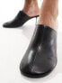 Фото #7 товара Mango heeled leather mules in black