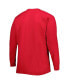 Men's Scarlet Nebraska Huskers Big and Tall Two-Hit Raglan Long Sleeve T-shirt