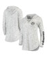 ფოტო #1 პროდუქტის Women's Gray Iowa Hawkeyes Space Dye Lace-Up V-Neck Long Sleeve T-shirt