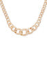 Фото #1 товара Gold-Tone Logo-Detail Graduated Chunky Curb Chain Statement Necklace, 16" + 2" extender