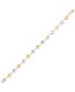 ფოტო #3 პროდუქტის Polished Heart & Oval Link Chain Bracelet in 10k Two-Tone Gold