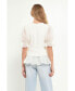 ფოტო #3 პროდუქტის Women's Textured Mixed Media Top