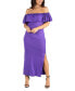 ფოტო #1 პროდუქტის Women's Off Shoulder Ruffle Detail Maxi Dress