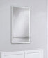 Фото #7 товара Contempo Polished Stainless Steel Rectangular Wall Mirror, 20" x 30"