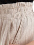 Фото #7 товара Hollister linen blend elasticated waist short in beige