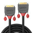 Lindy 10m DVI-D Single Link Cable - Anthra Line - 10 m - DVI-D - DVI-D - Male - Male - Black