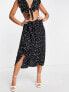 Vila exclusive midi skirt co-ord in polka dot