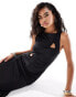 Amy Lynn Elodie slinky heart cut out sleeveless maxi dress in black