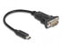 Фото #1 товара Кабель USB Type-C - RS-232 - Male - черный - 0.225 м - FTDI FT232RL - Delock 64125