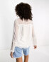 Фото #4 товара Vila dobby sleeve blouse in white