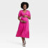 Фото #1 товара Elbow Sleeve Cinch Waist Woven Maternity Dress - Isabel Maternity by Ingrid &