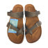 Mountain Sole Easy Slip-On Two Adjustable Buckles Ladies Leather Sandal